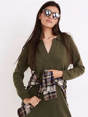 Madewell Sweater Dress - M - Mossy Green